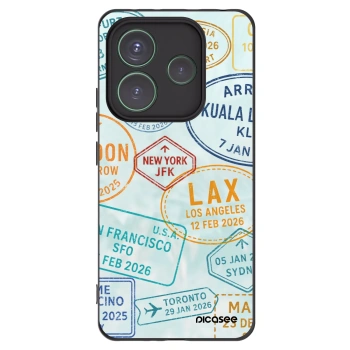 Picasee silikonový černý obal pro Xiaomi Redmi Note 14 5G - PASSPORT EDITION