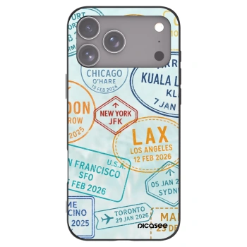 Picasee silikonový černý obal pro Apple iPhone 17 Pro Max - PASSPORT EDITION