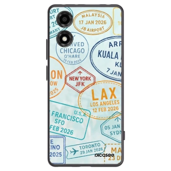 Picasee silikonový černý obal pro Motorola Moto E14 - PASSPORT EDITION