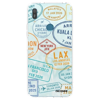 Picasee silikonový průhledný obal pro Huawei Y6 2019 - PASSPORT EDITION