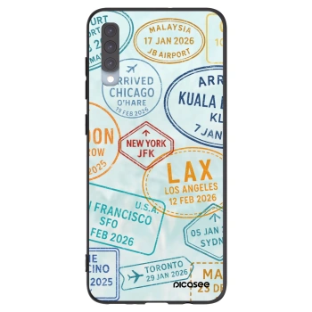 Picasee silikonový černý obal pro Samsung Galaxy A70 A705F - PASSPORT EDITION