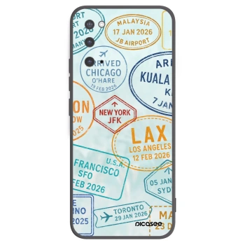 Picasee silikonový černý obal pro Samsung Galaxy S20 G980F - PASSPORT EDITION