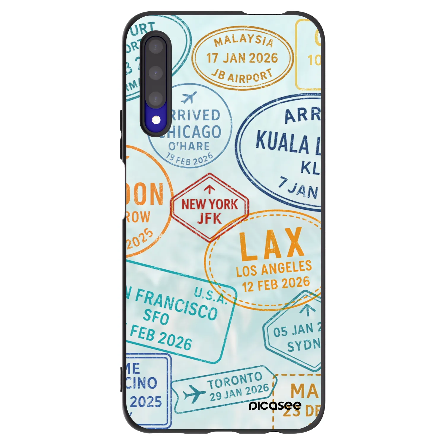 Picasee silikonový černý obal pro Honor 9X Pro - PASSPORT EDITION