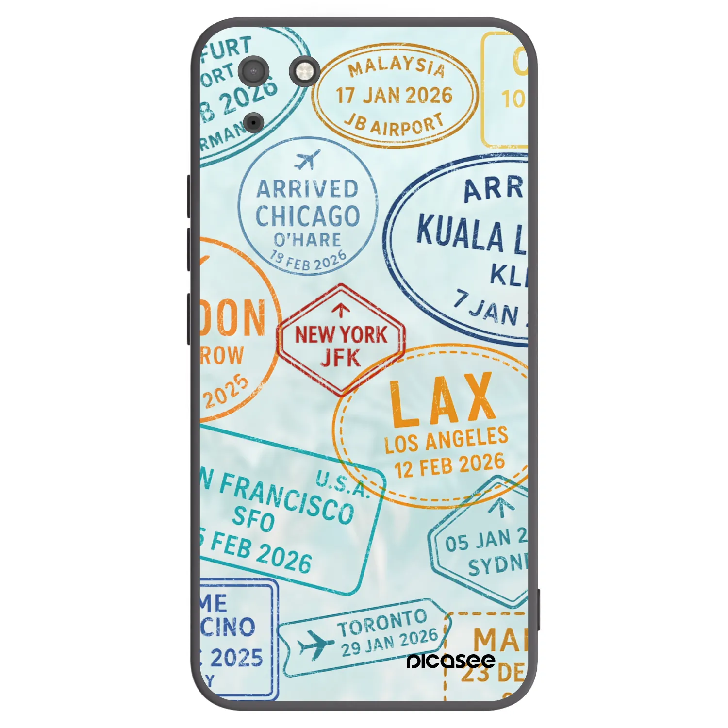 Picasee silikonový černý obal pro Huawei Y5P - PASSPORT EDITION