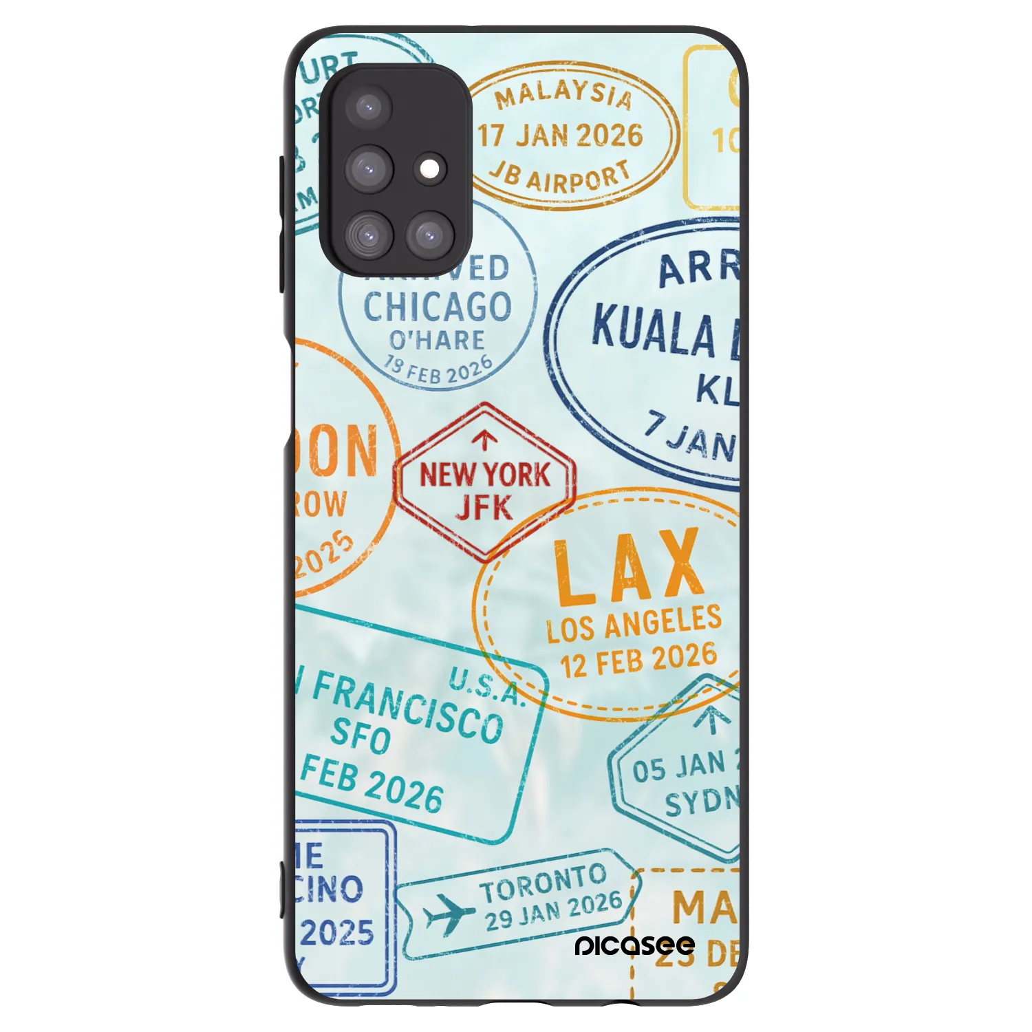 Picasee silikonový černý obal pro Samsung Galaxy M31s - PASSPORT EDITION