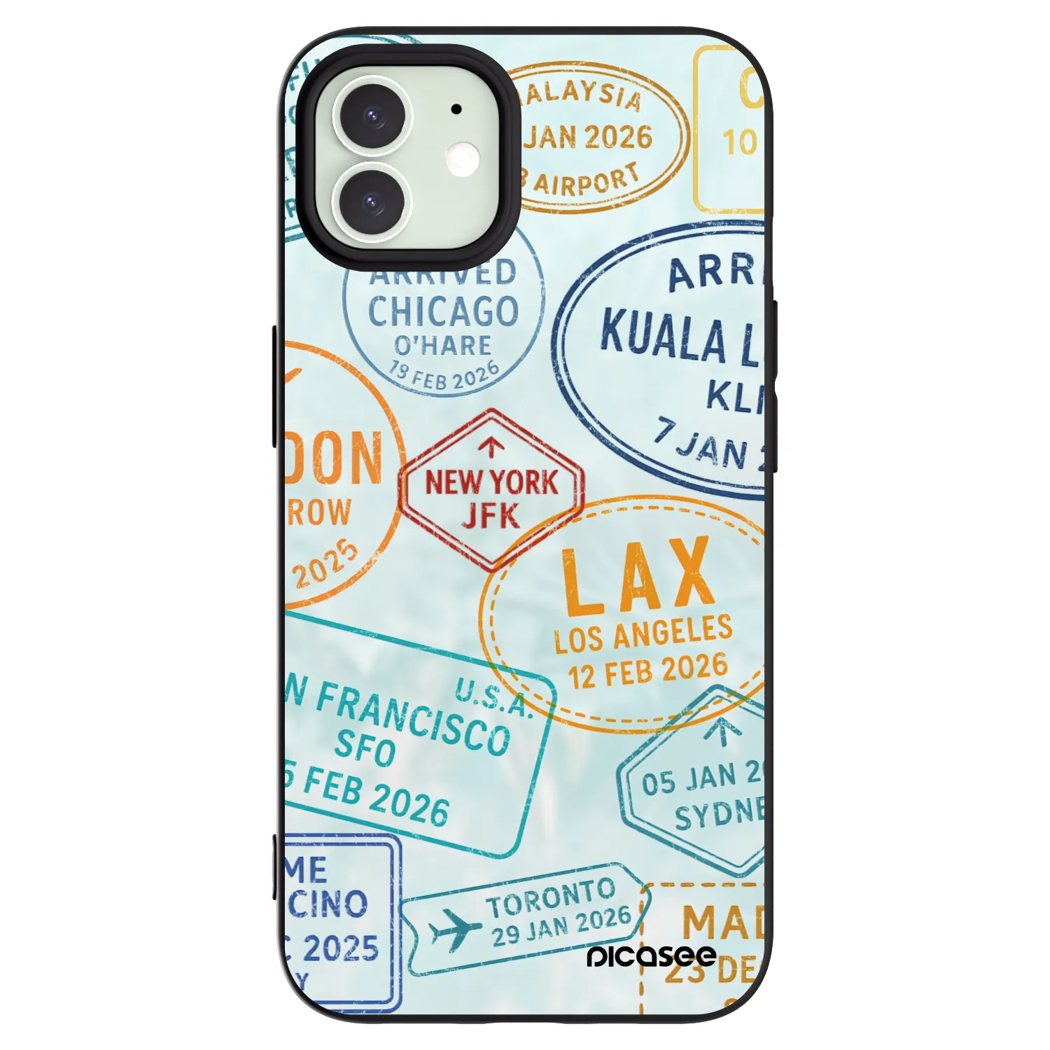 Picasee silikonový černý obal pro Apple iPhone 12 - PASSPORT EDITION