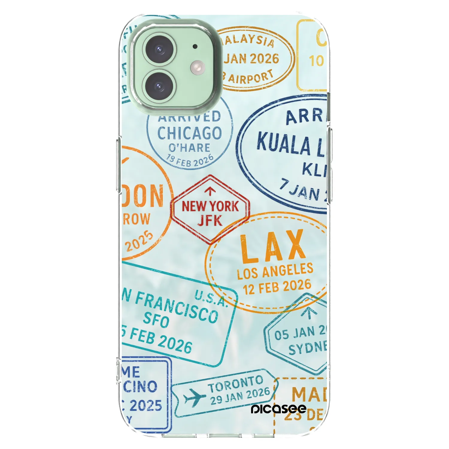 Picasee silikonový průhledný obal pro Apple iPhone 12 Pro - PASSPORT EDITION