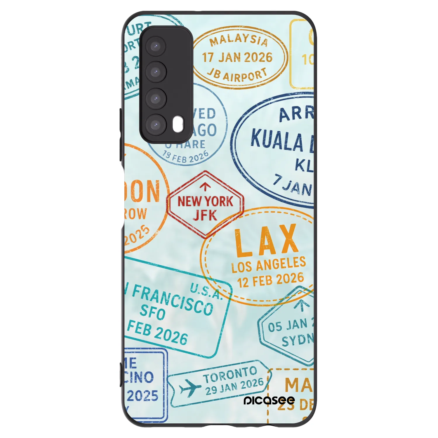 Picasee silikonový černý obal pro Huawei P Smart 2021 - PASSPORT EDITION