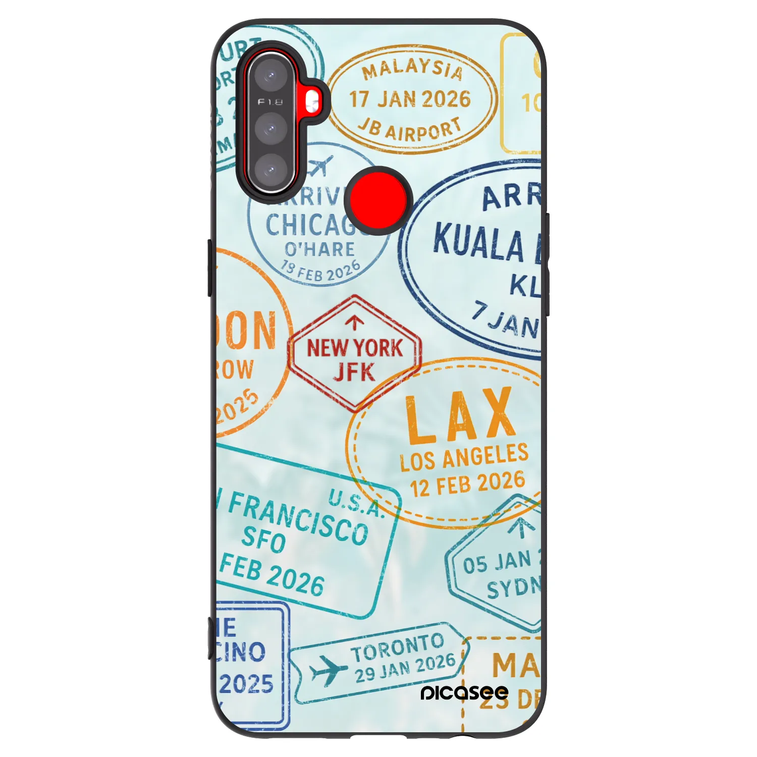 Picasee silikonový černý obal pro Realme C3 - PASSPORT EDITION