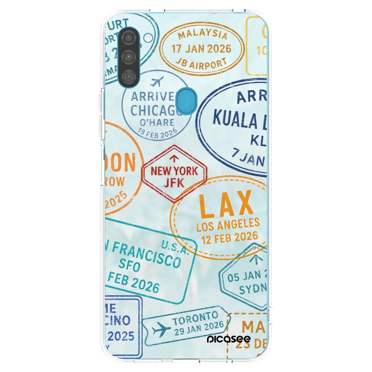 Picasee silikonový průhledný obal pro Samsung Galaxy M11 - PASSPORT EDITION