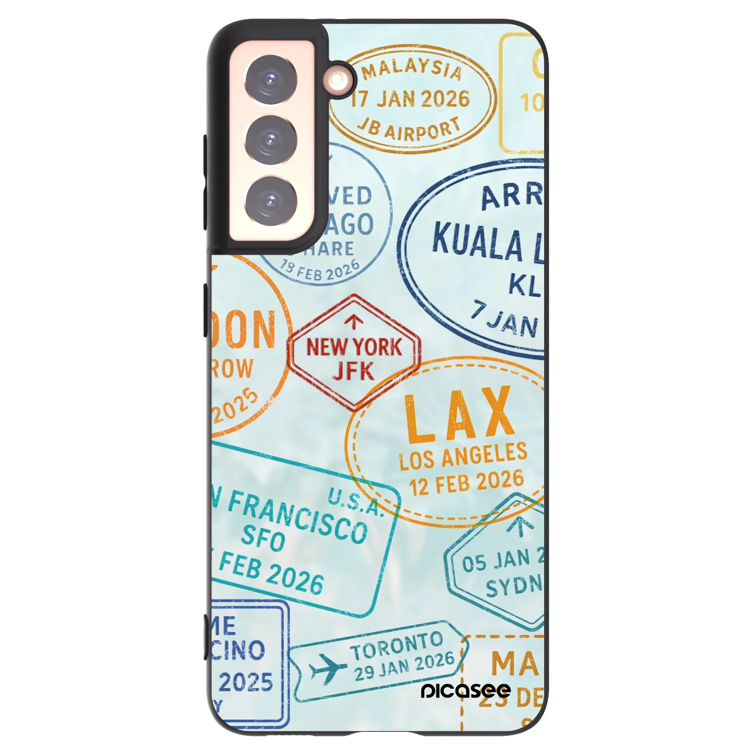 Picasee silikonový černý obal pro Samsung Galaxy S21 5G G991B - PASSPORT EDITION