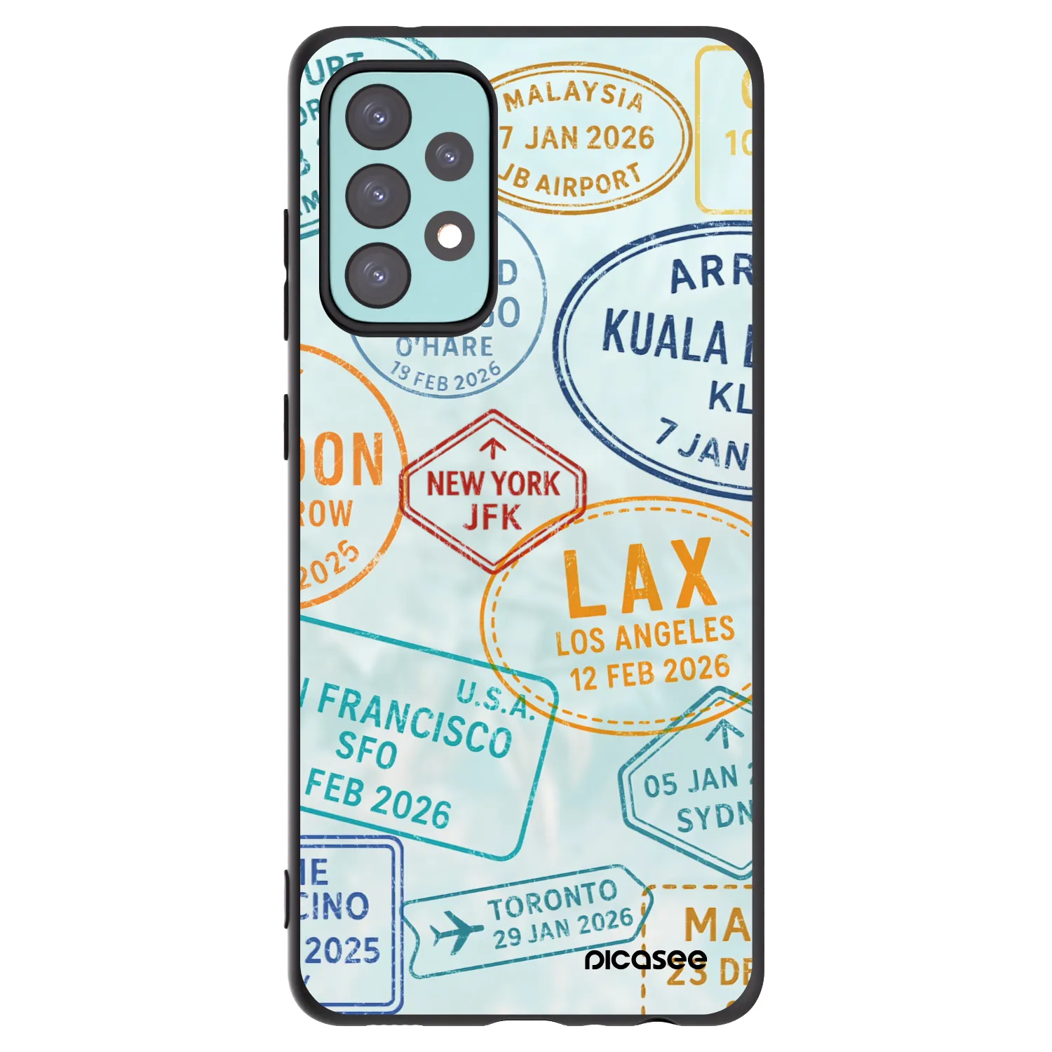 Picasee silikonový černý obal pro Samsung Galaxy A72 A725F - PASSPORT EDITION