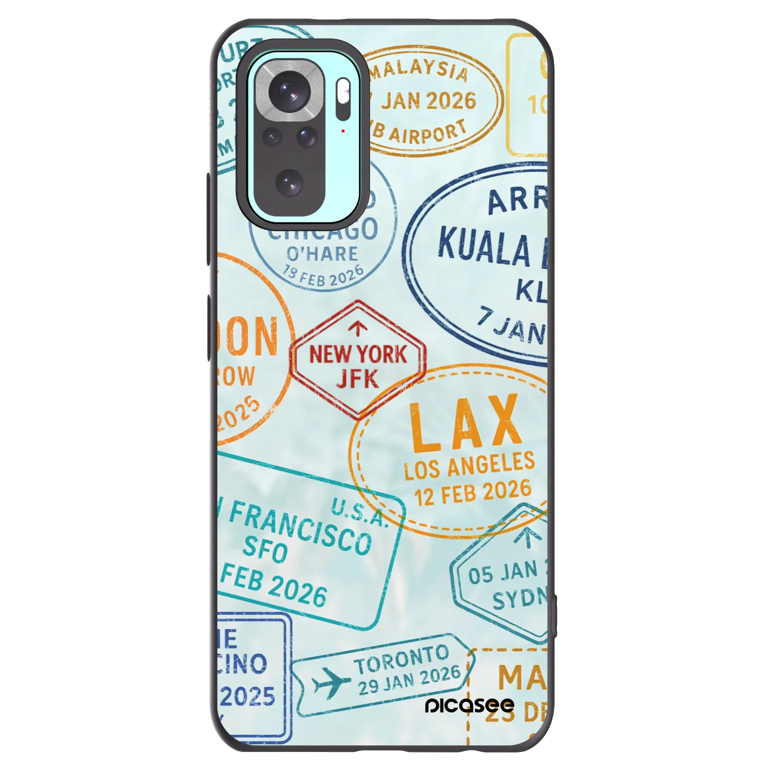 Picasee silikonový černý obal pro Xiaomi Redmi Note 10 Pro - PASSPORT EDITION