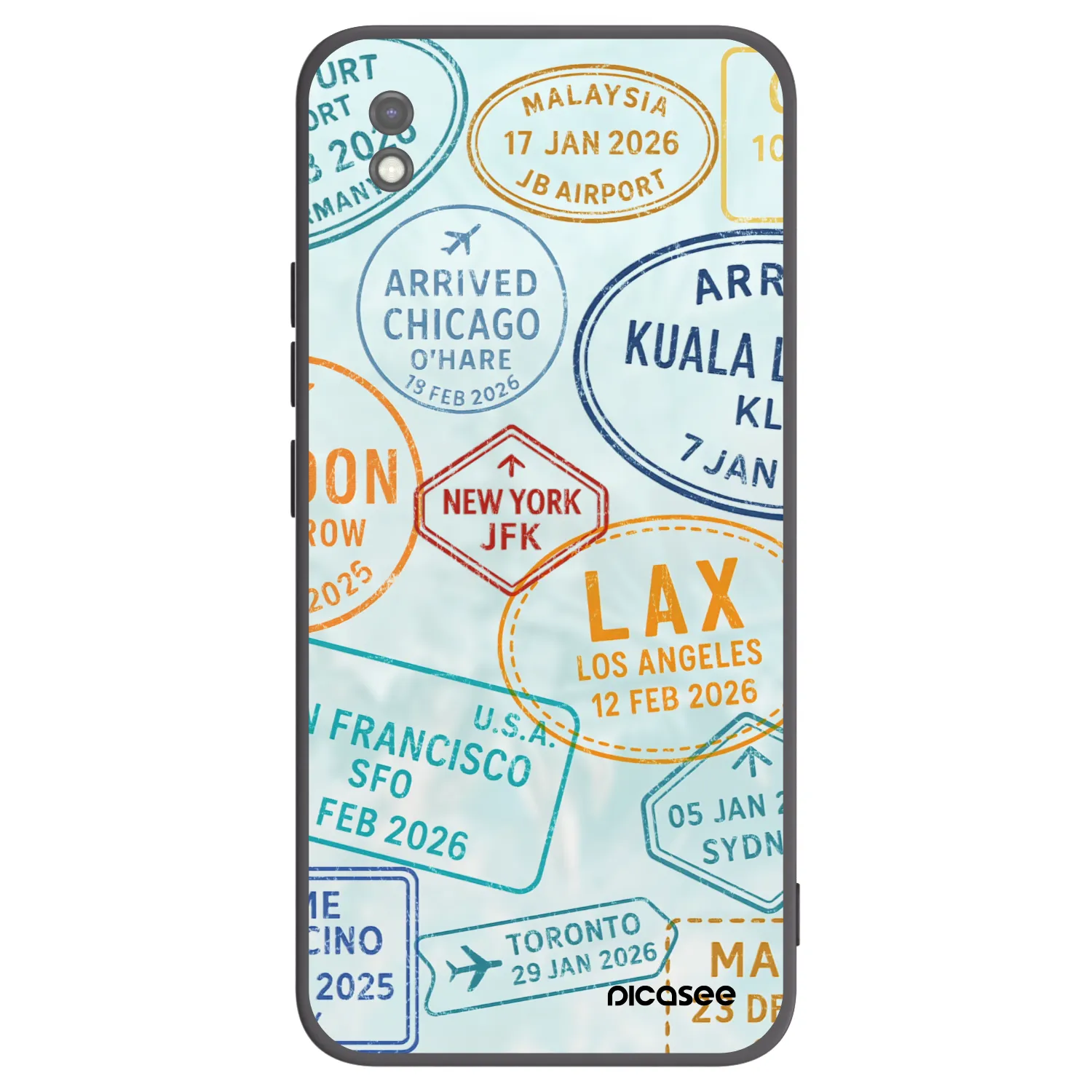 Picasee silikonový černý obal pro Xiaomi Redmi 9AT - PASSPORT EDITION