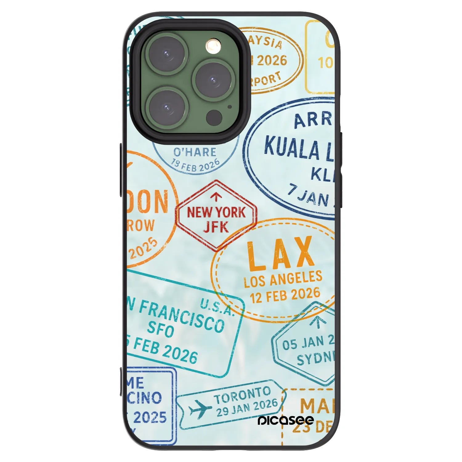 Picasee silikonový černý obal pro Apple iPhone 13 Pro - PASSPORT EDITION