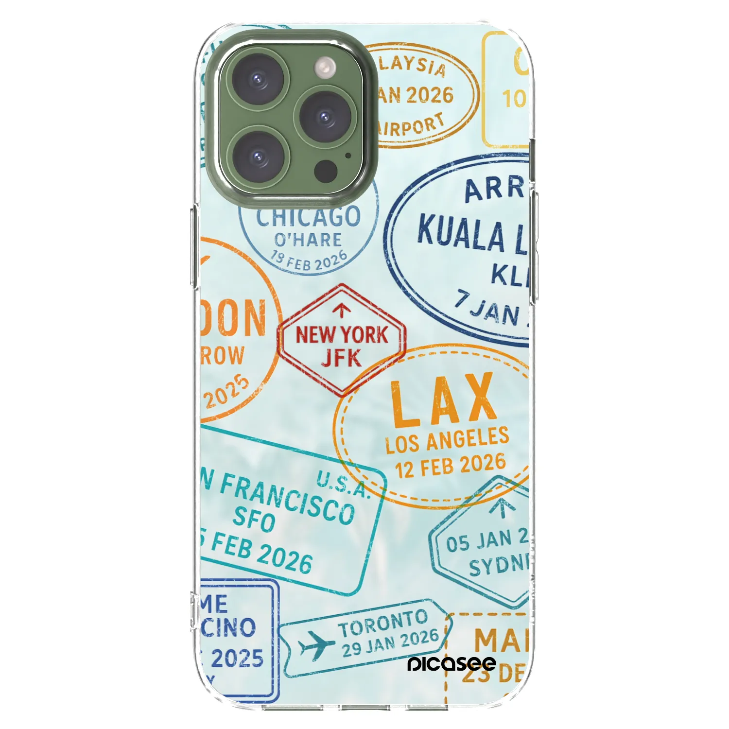 Picasee silikonový průhledný obal pro Apple iPhone 13 Pro Max - PASSPORT EDITION
