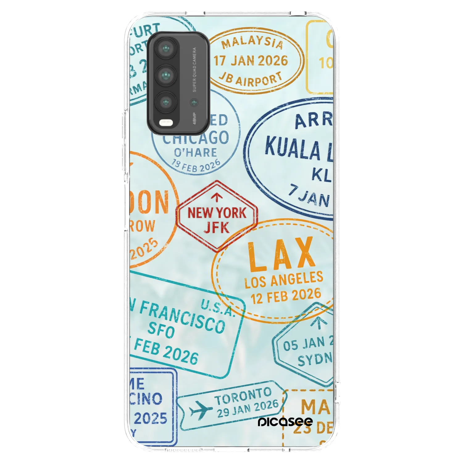 Picasee silikonový černý obal pro Xiaomi Redmi 9T - PASSPORT EDITION