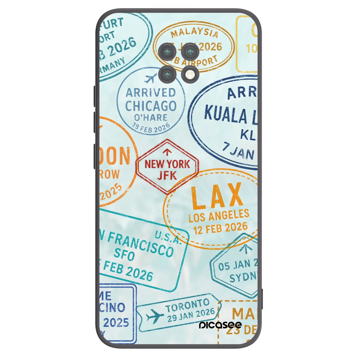 Picasee silikonový černý obal pro Xiaomi Redmi Note 9T - PASSPORT EDITION