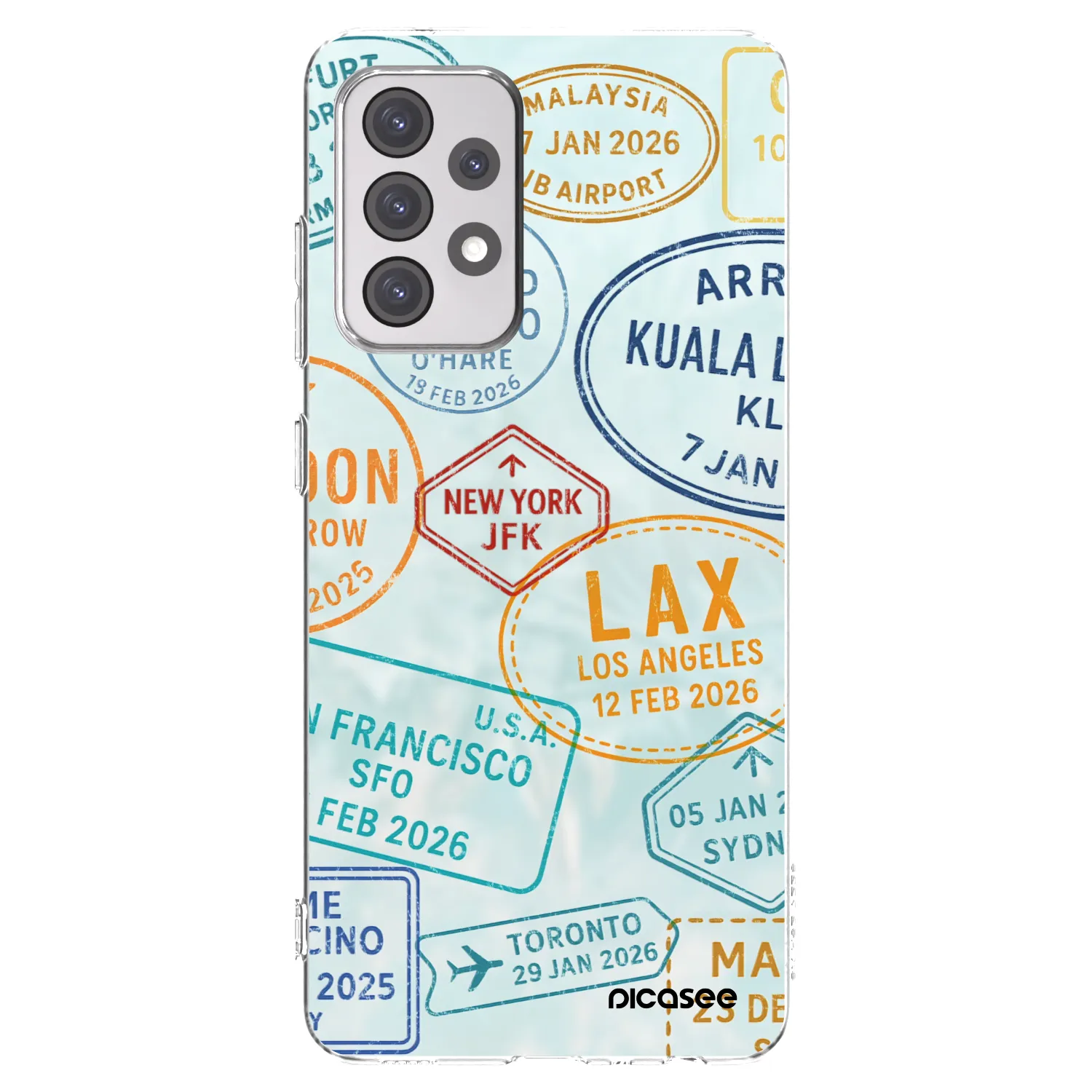 Picasee silikonový průhledný obal pro Samsung Galaxy A52s 5G A528B - PASSPORT EDITION
