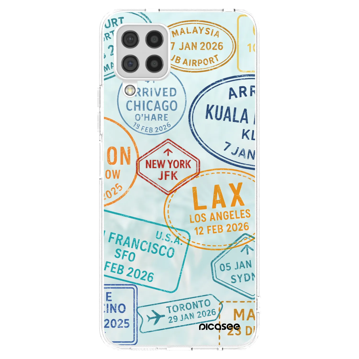 Picasee silikonový průhledný obal pro Samsung Galaxy A22 A225F 4G - PASSPORT EDITION