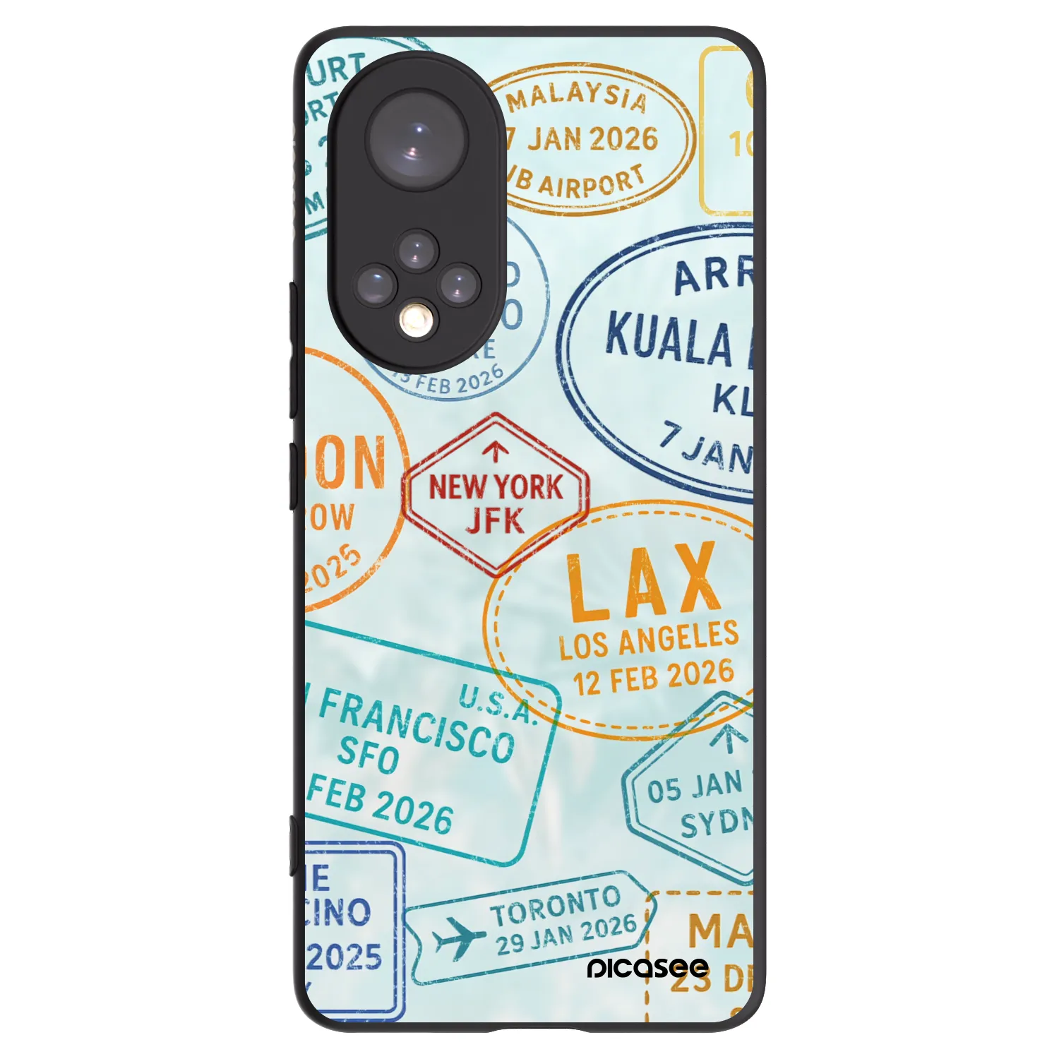 Picasee silikonový černý obal pro Honor 50 5G - PASSPORT EDITION