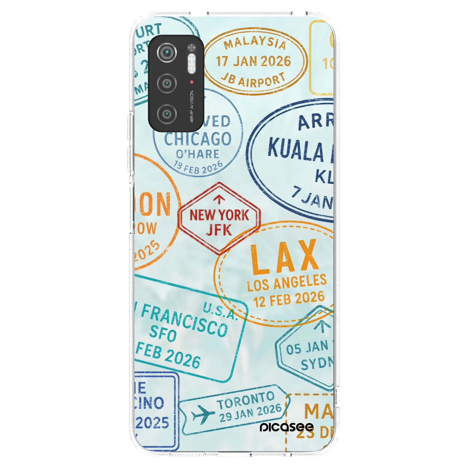 Picasee silikonový průhledný obal pro Xiaomi Poco M3 Pro 5G - PASSPORT EDITION