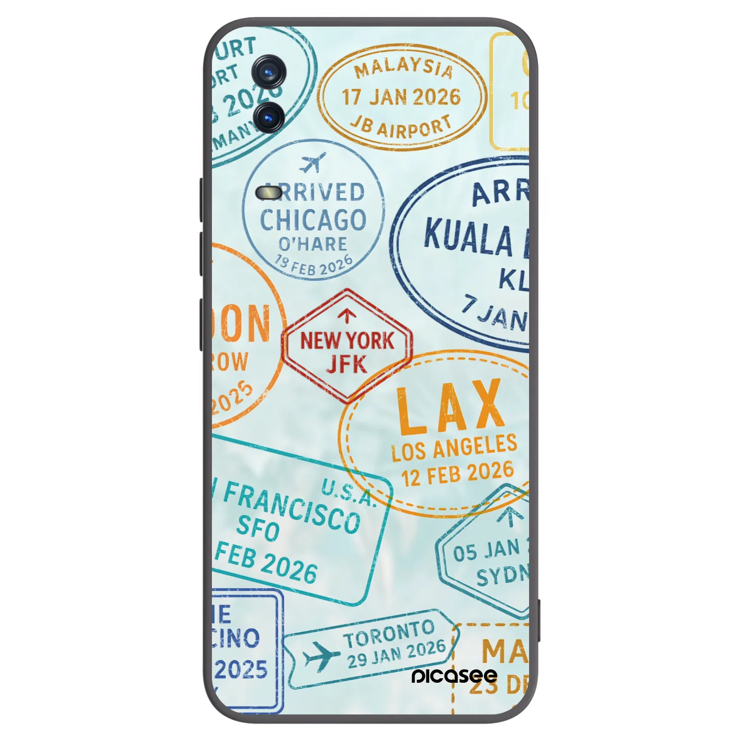 Picasee silikonový černý obal pro Vivo Y11s - PASSPORT EDITION