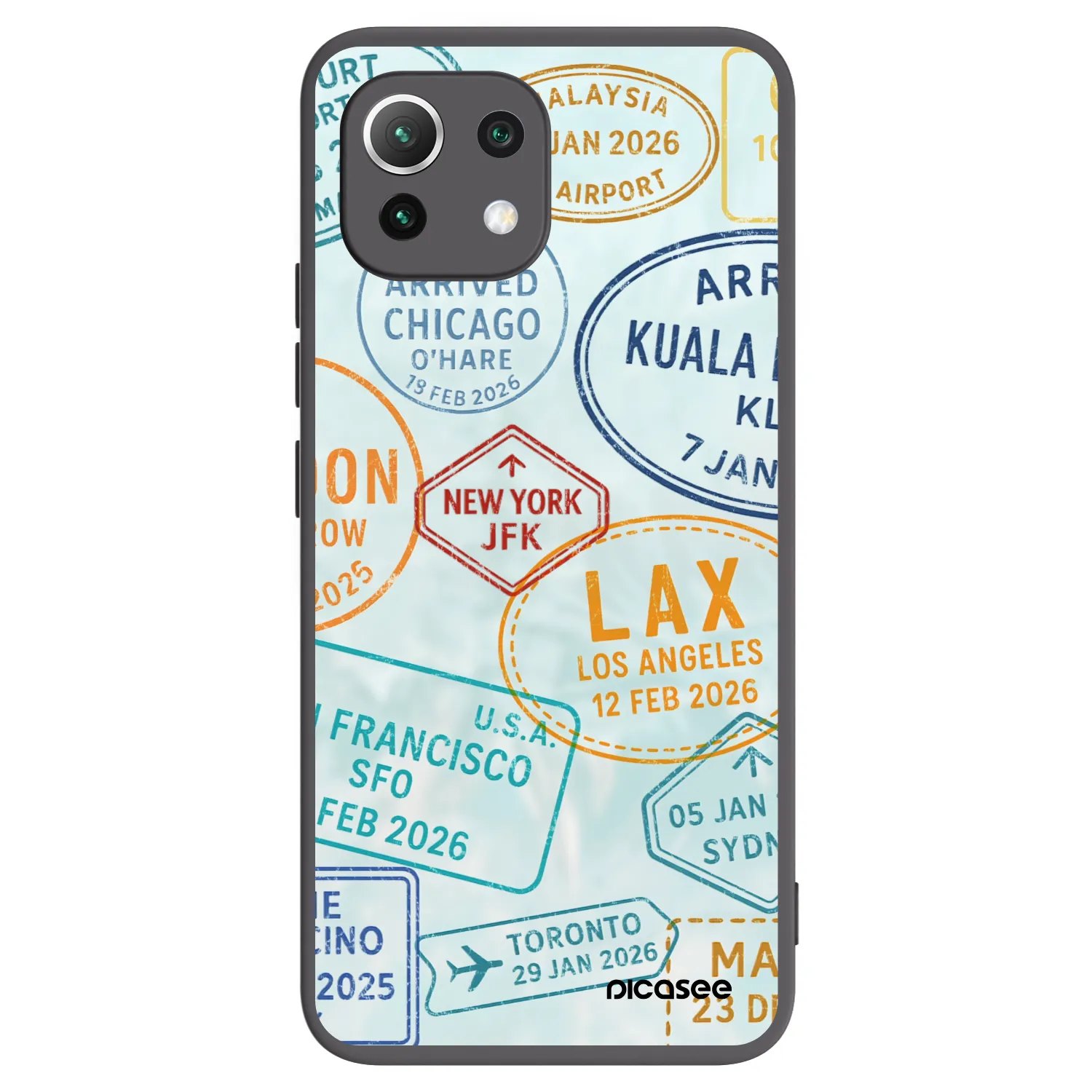 Picasee silikonový černý obal pro Xiaomi 11 Lite 5G NE - PASSPORT EDITION