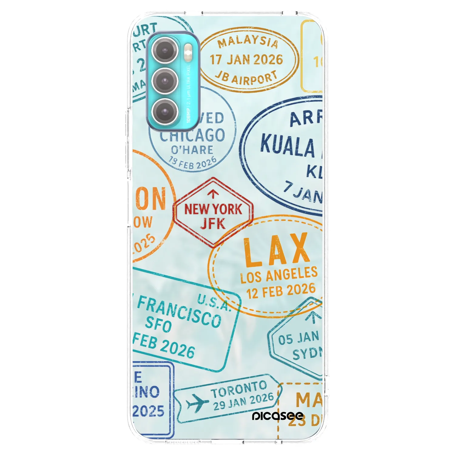 Picasee silikonový průhledný obal pro Motorola Moto G60 - PASSPORT EDITION