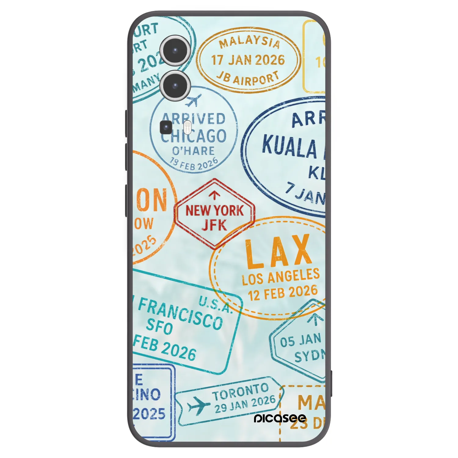 Picasee silikonový černý obal pro Vivo Y72 5G - PASSPORT EDITION