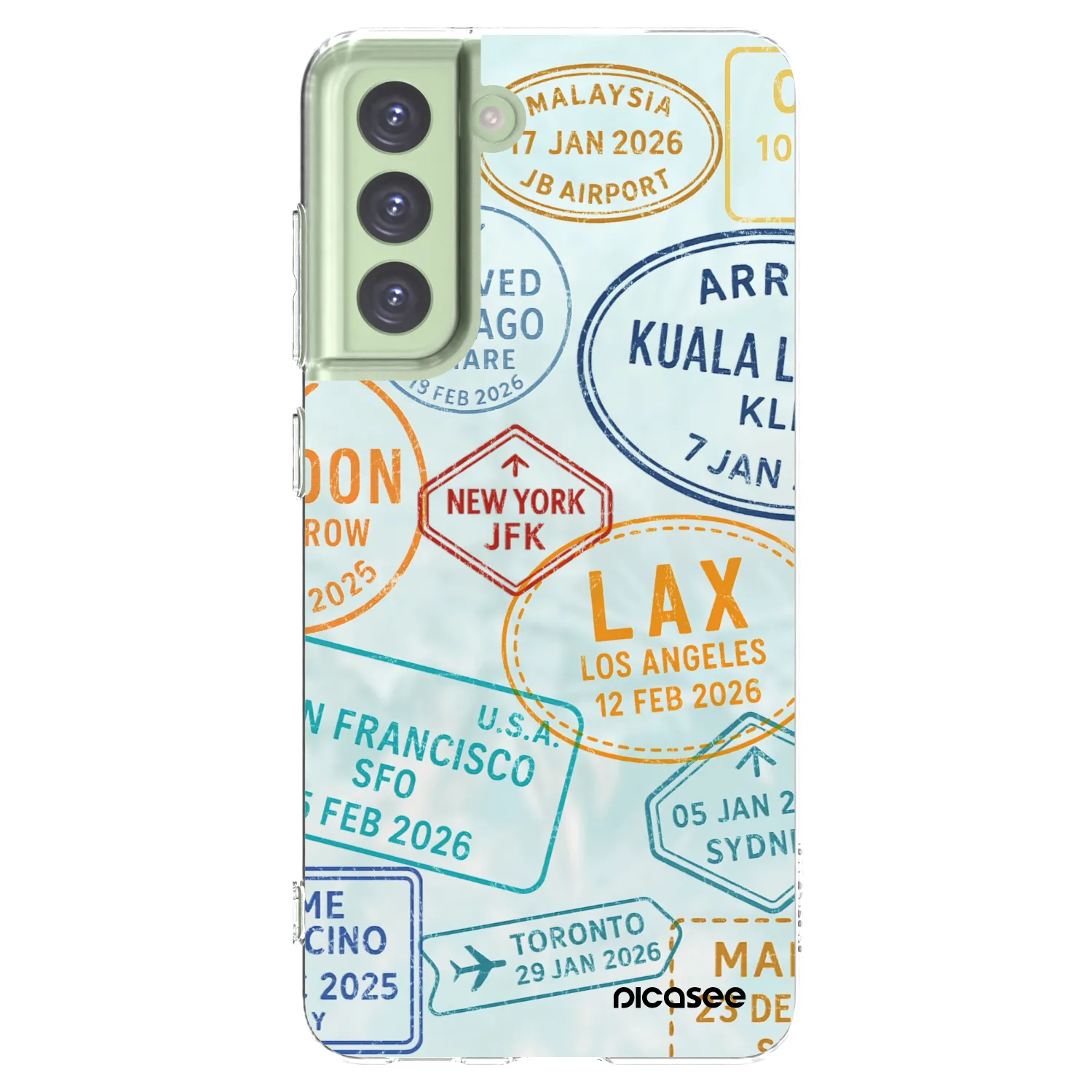 Picasee silikonový průhledný obal pro Samsung Galaxy S21 FE 5G - PASSPORT EDITION