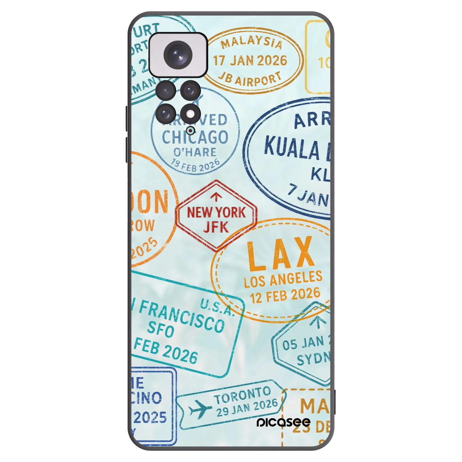 Picasee silikonový černý obal pro Xiaomi Redmi Note 11 - PASSPORT EDITION