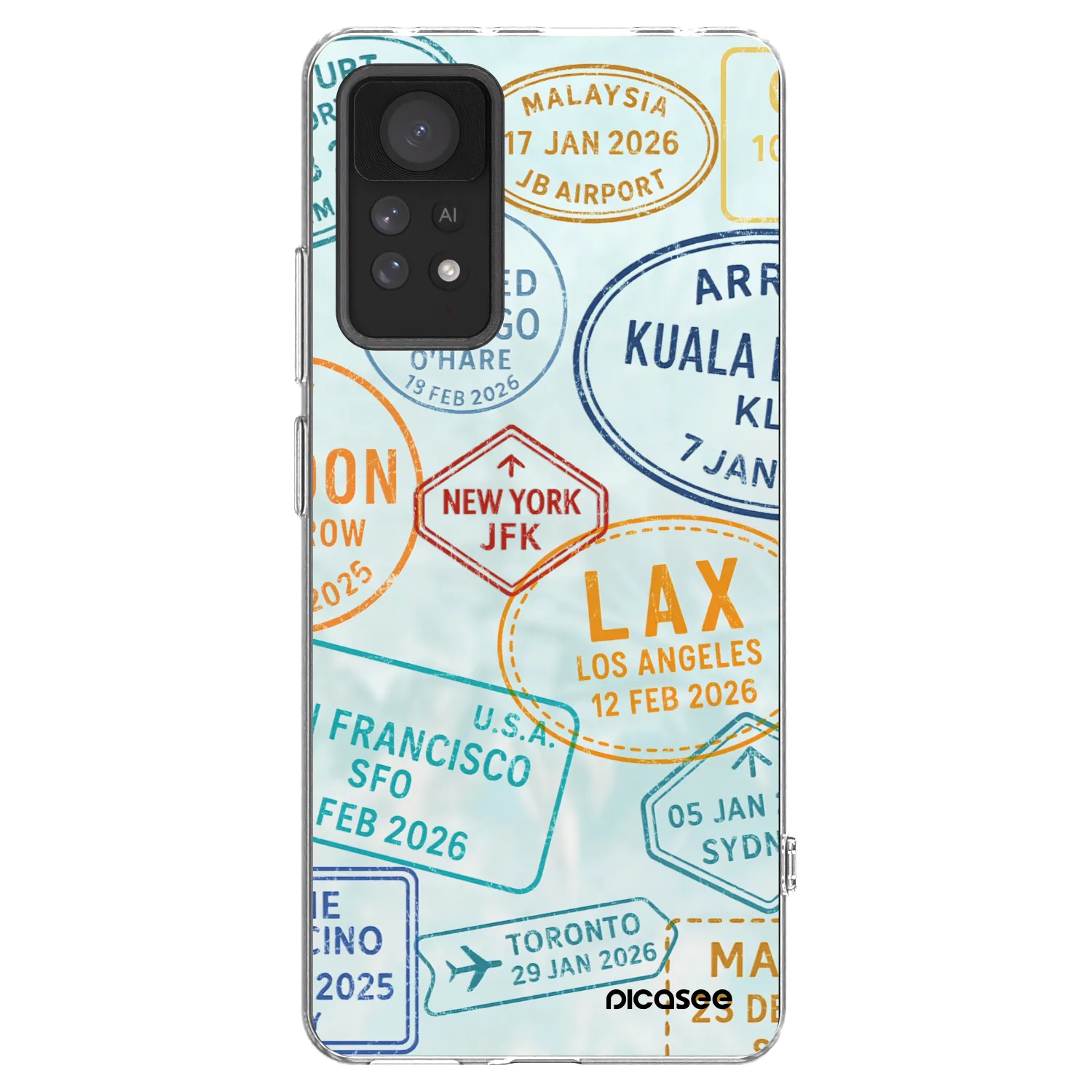 Picasee silikonový průhledný obal pro Xiaomi Redmi Note 11 Pro - PASSPORT EDITION