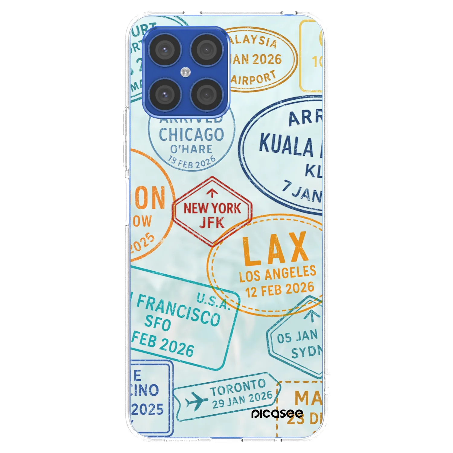 Picasee silikonový průhledný obal pro Honor X8 4G - PASSPORT EDITION