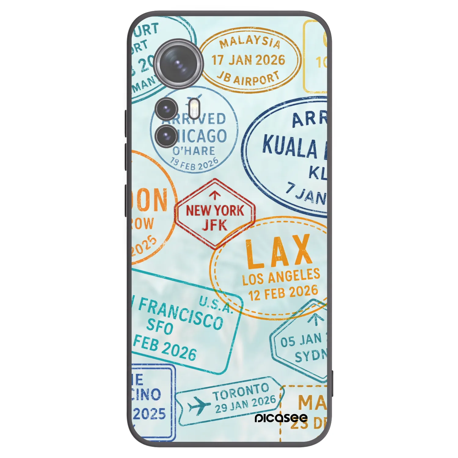 Picasee silikonový černý obal pro Xiaomi 12X - PASSPORT EDITION