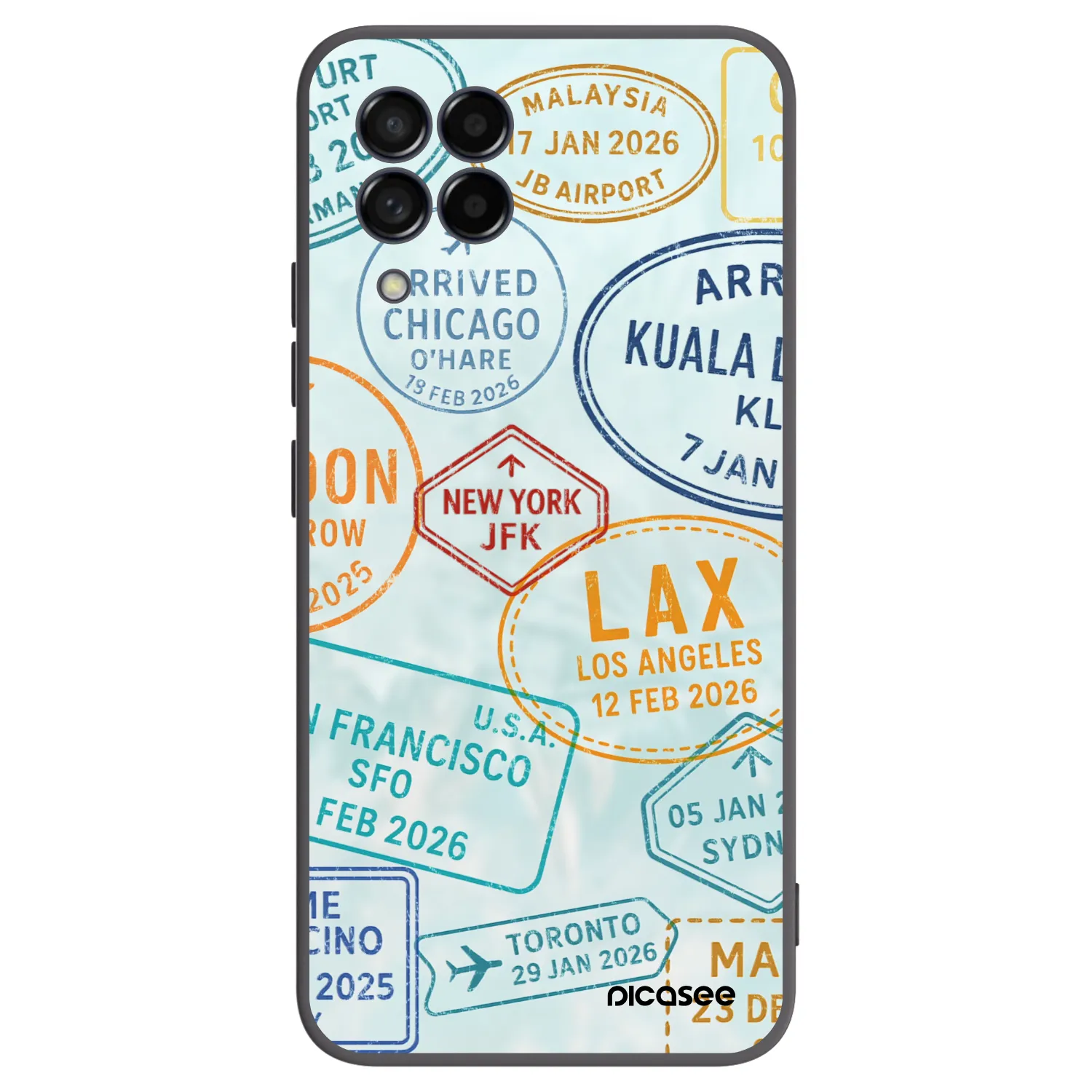 Picasee silikonový černý obal pro Samsung Galaxy M53 5G - PASSPORT EDITION