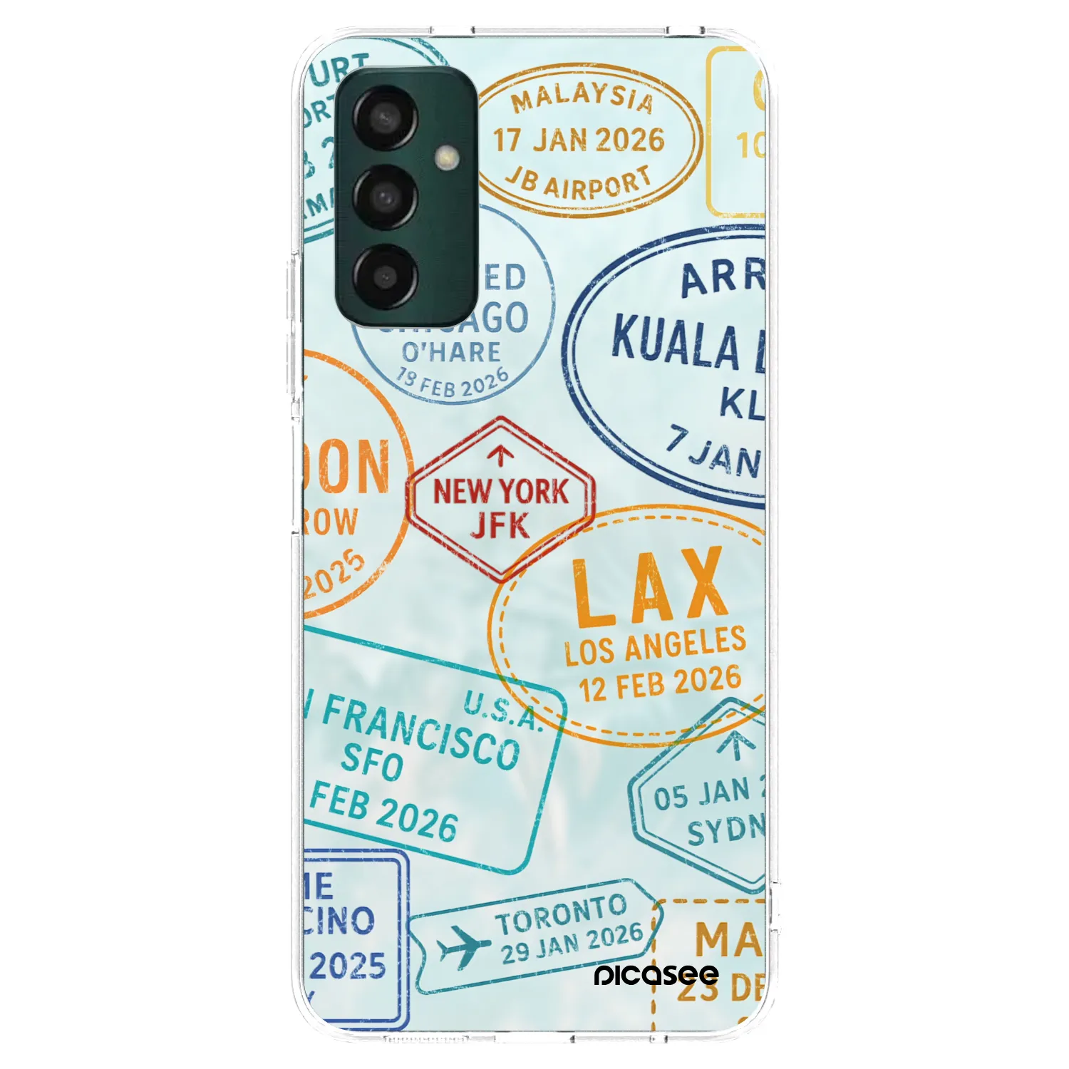 Picasee silikonový průhledný obal pro Samsung Galaxy M13 M135F - PASSPORT EDITION