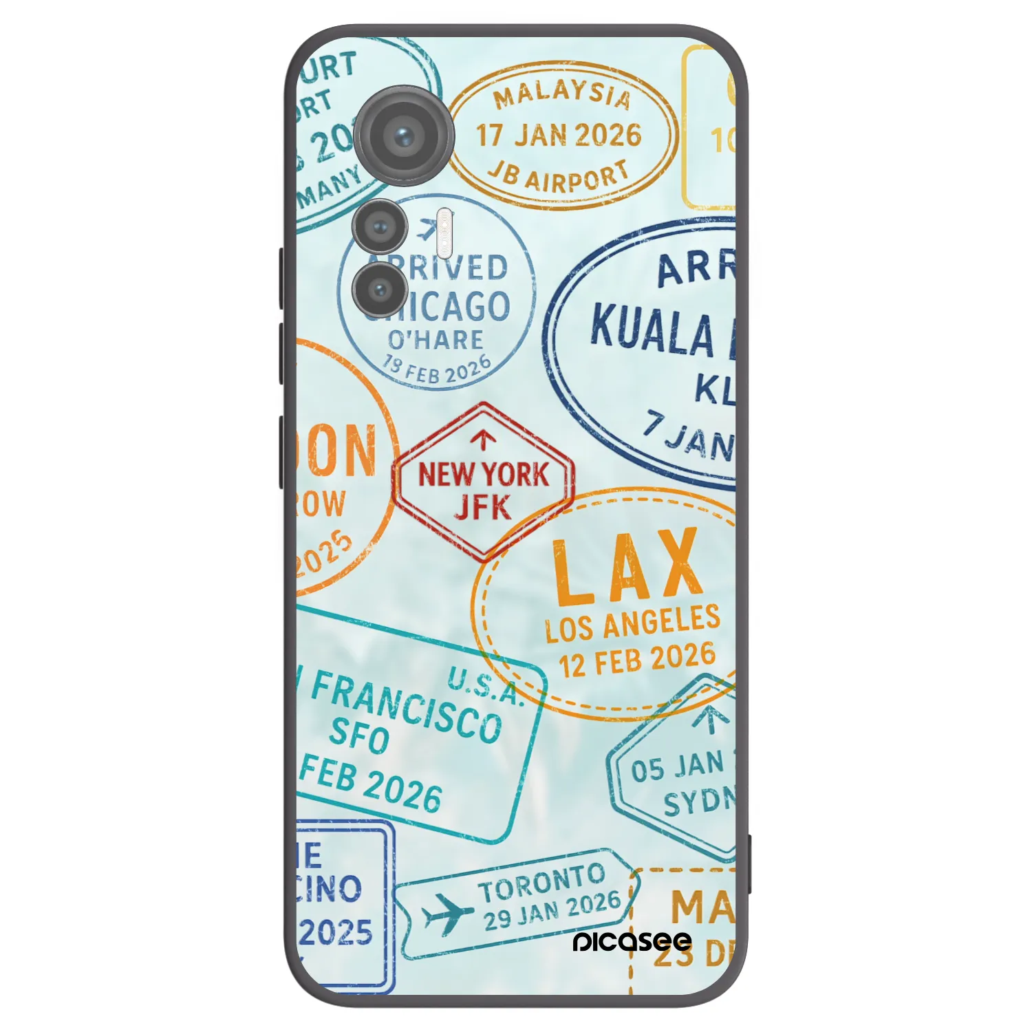 Picasee silikonový černý obal pro Xiaomi 12 Lite - PASSPORT EDITION
