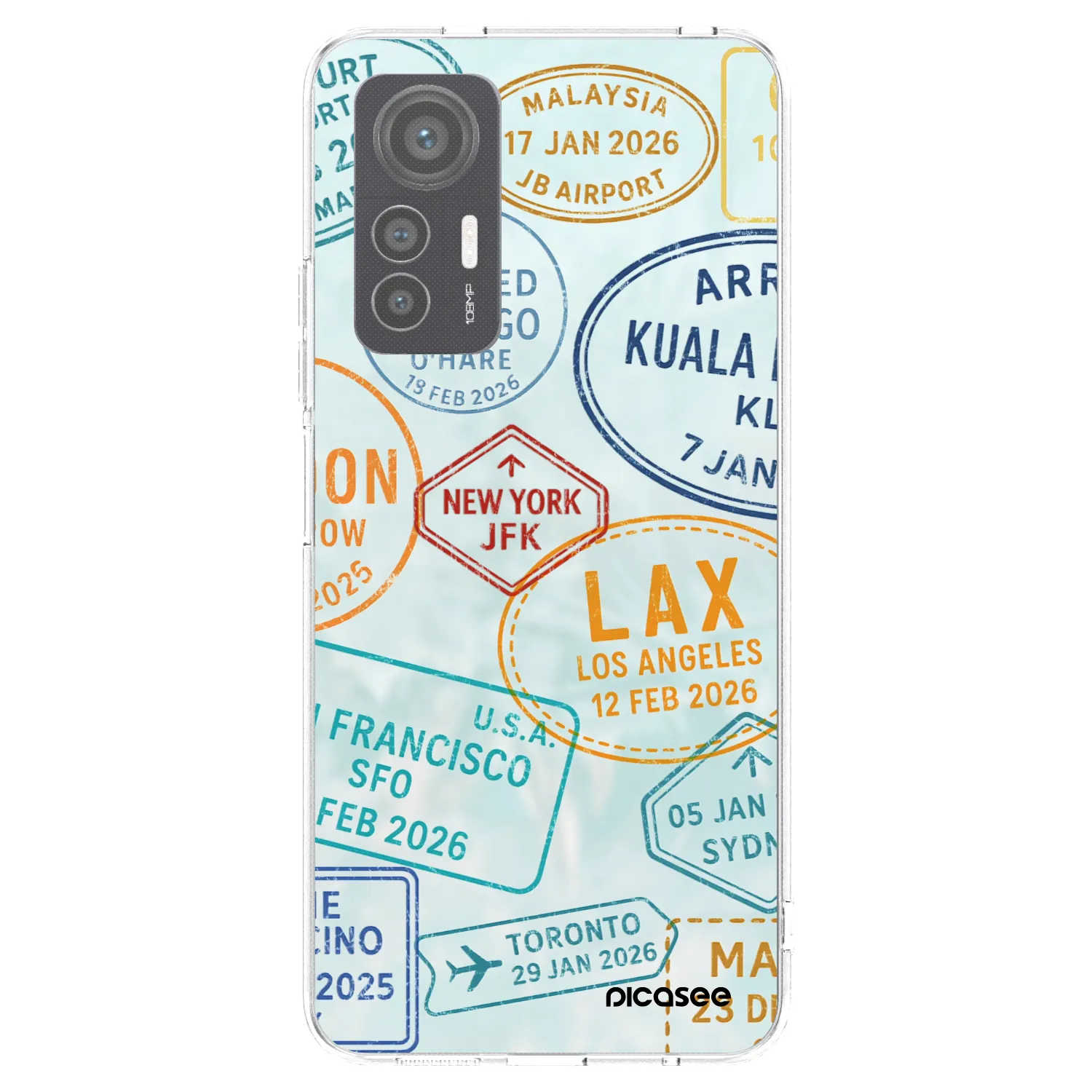 Picasee silikonový průhledný obal pro Xiaomi 12 Lite - PASSPORT EDITION