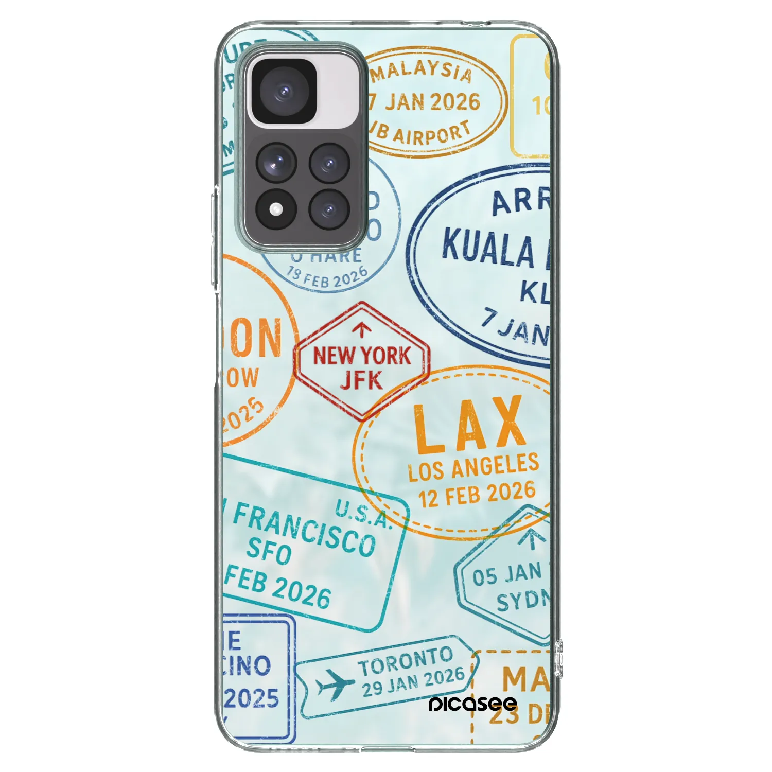 Picasee silikonový průhledný obal pro Xiaomi Redmi Note 11 Pro+ 5G - PASSPORT EDITION