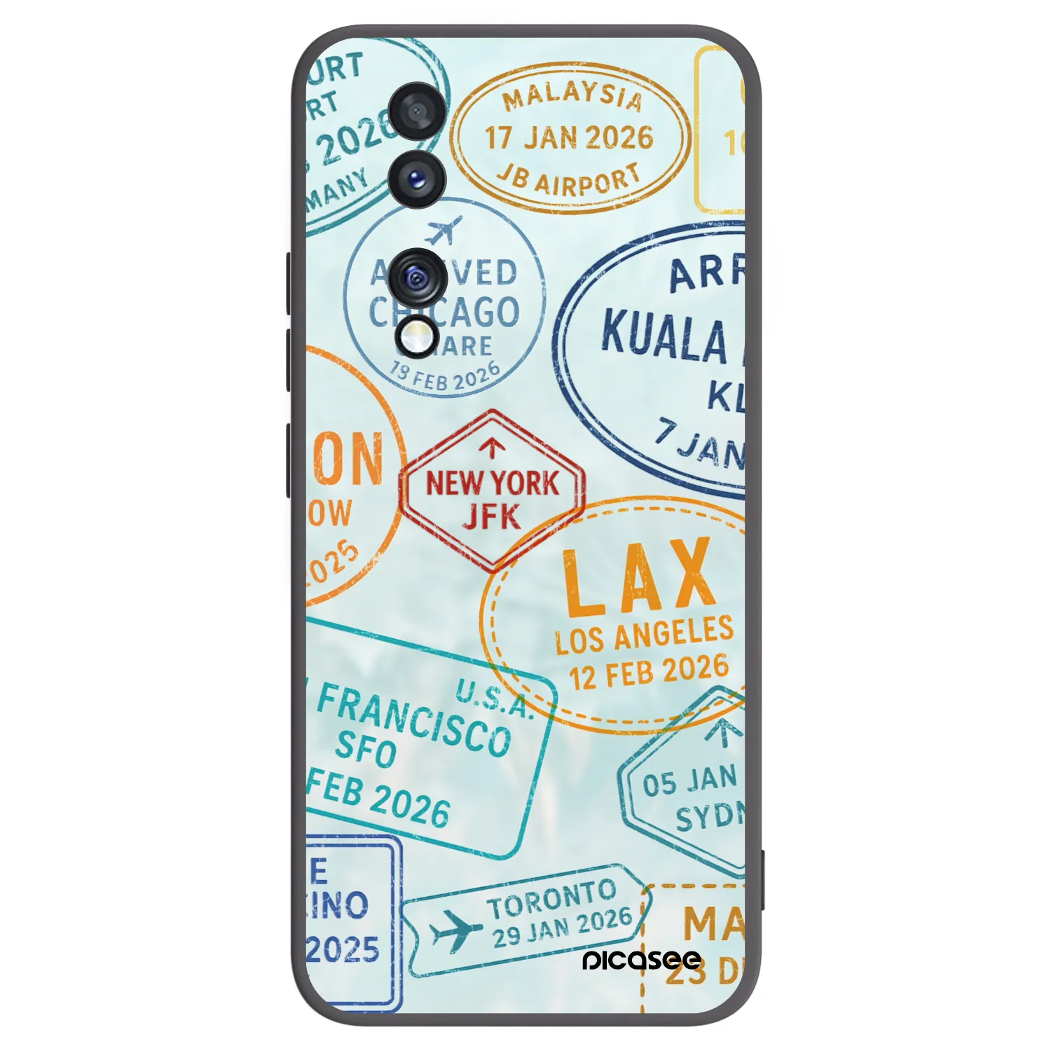 Picasee silikonový černý obal pro Honor 70 - PASSPORT EDITION