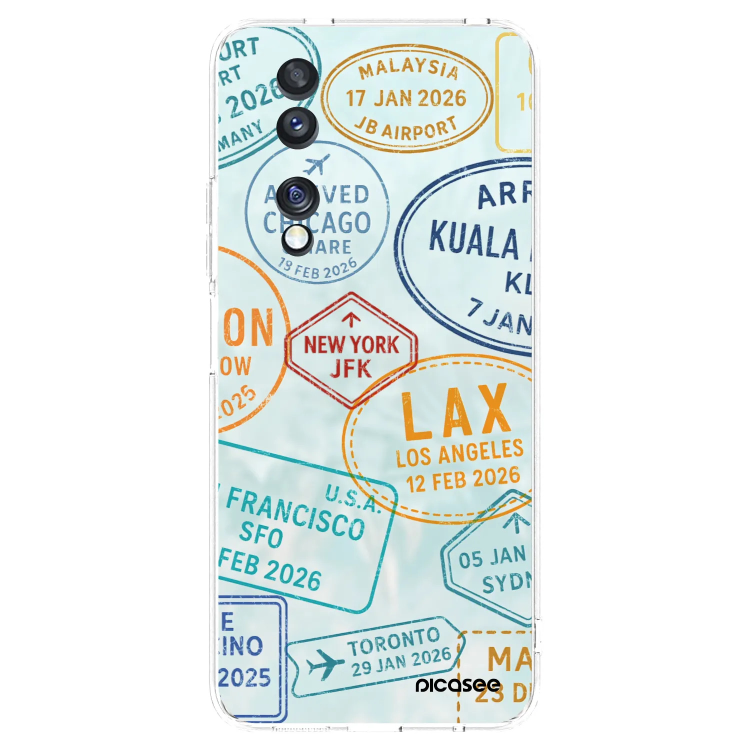 Picasee silikonový průhledný obal pro Honor 70 - PASSPORT EDITION