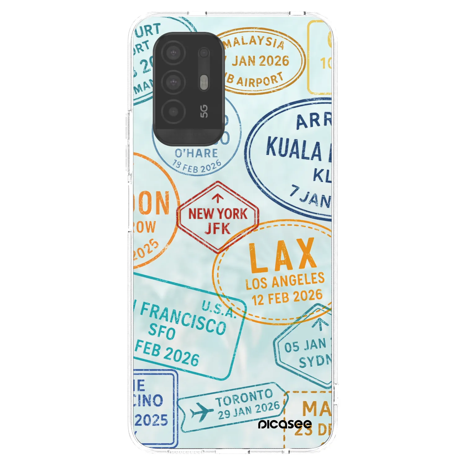 Picasee silikonový průhledný obal pro OPPO A94 5G - PASSPORT EDITION