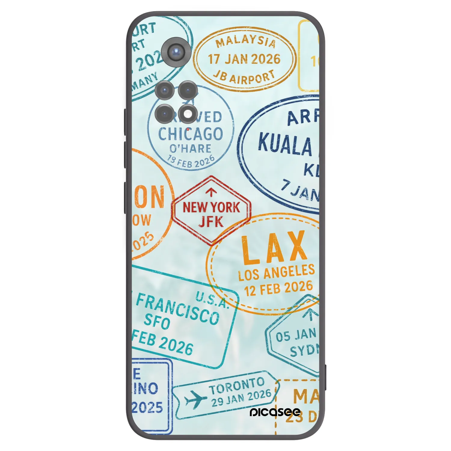 Picasee silikonový černý obal pro Xiaomi Redmi Note 11S 5G - PASSPORT EDITION