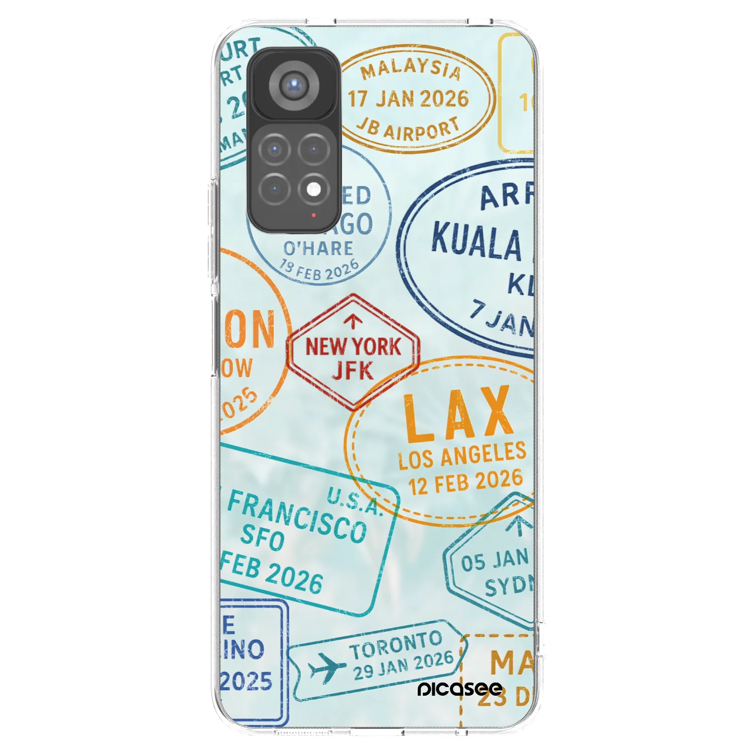 Picasee silikonový průhledný obal pro Xiaomi Redmi Note 11S 5G - PASSPORT EDITION