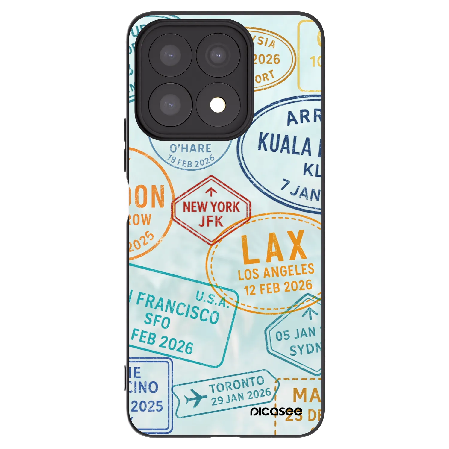 Picasee silikonový černý obal pro Honor X8a - PASSPORT EDITION