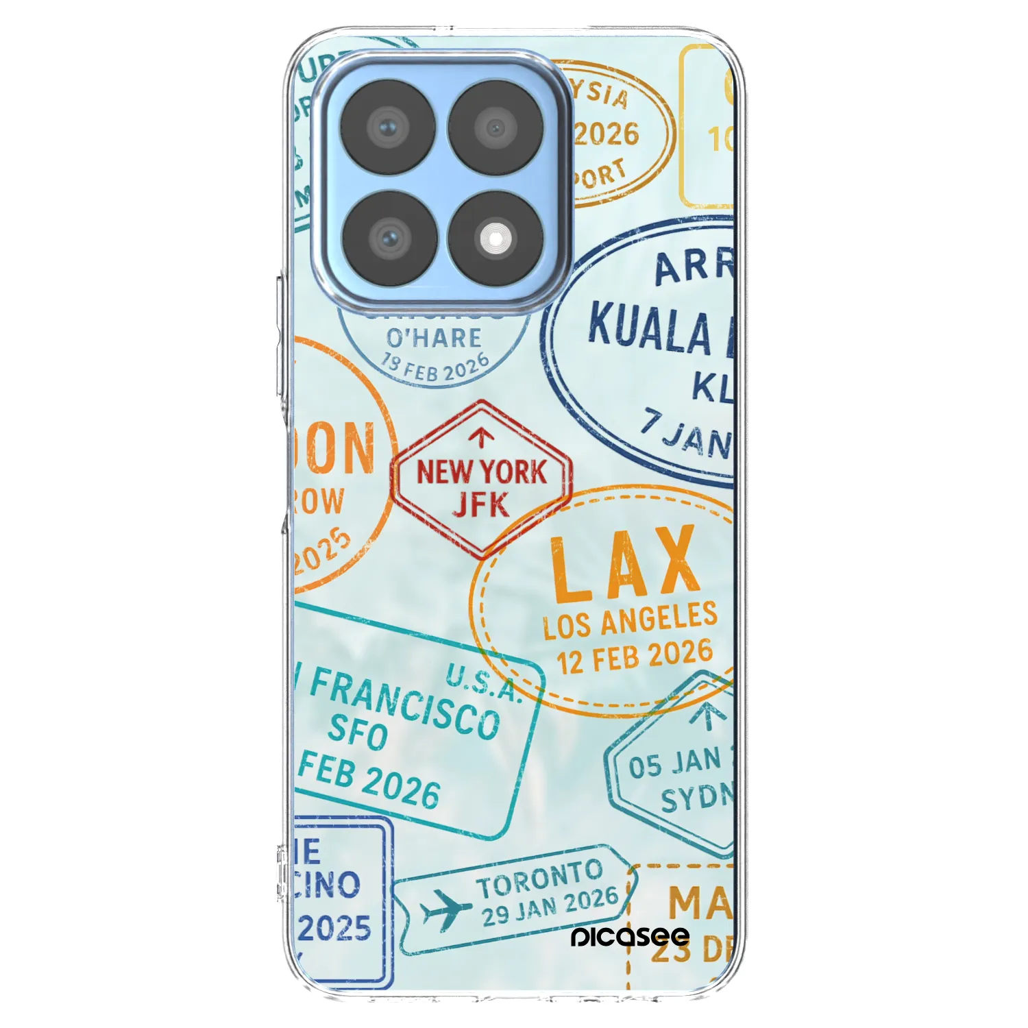 Picasee silikonový průhledný obal pro Honor X8a - PASSPORT EDITION