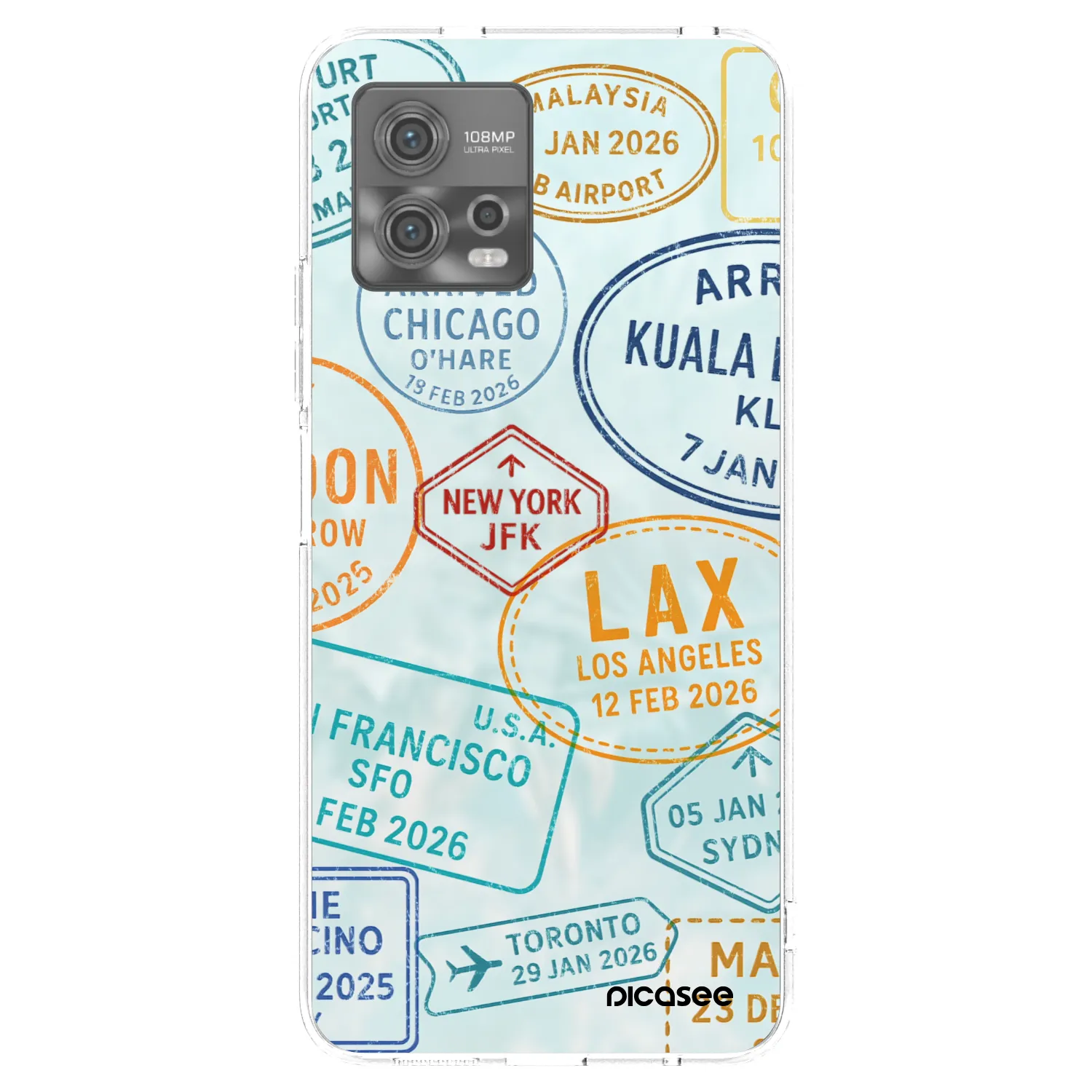 Picasee silikonový průhledný obal pro Motorola Moto G72 - PASSPORT EDITION