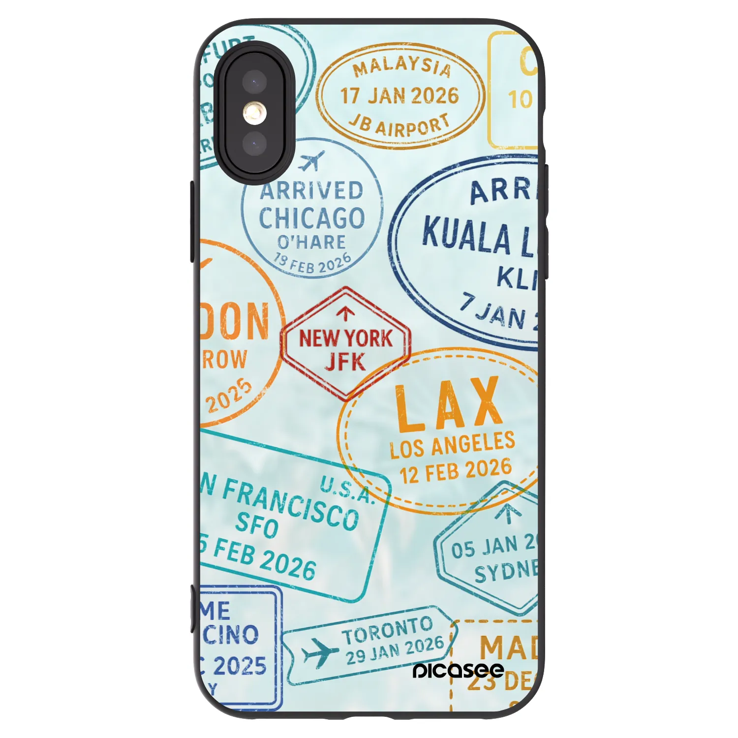 Picasee silikonový černý obal pro Apple iPhone X/XS - PASSPORT EDITION