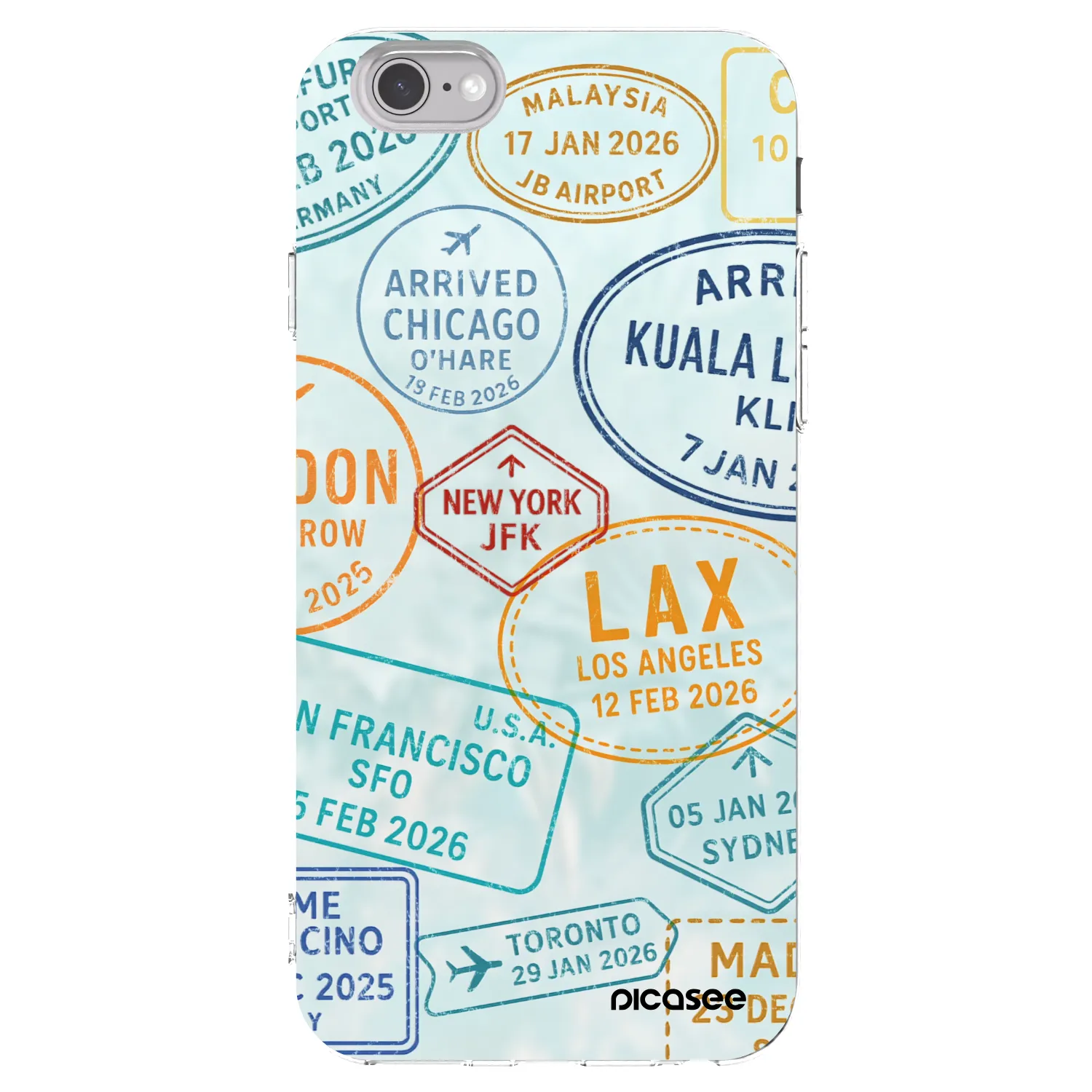 Picasee silikonový průhledný obal pro Apple iPhone 6/6S - PASSPORT EDITION